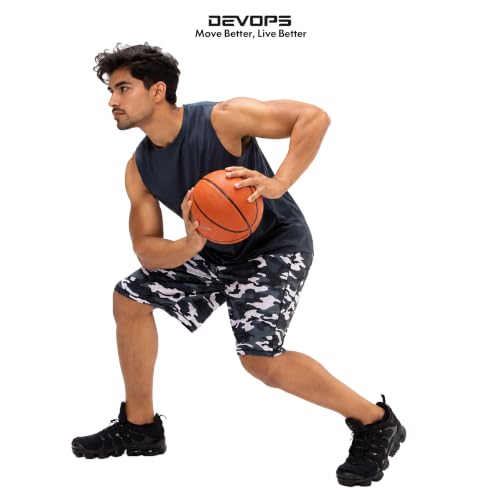 Image of DEVOPS Men's 2-Pack Loose-Fit 10 inch Workout Gym Shorts with Pockets