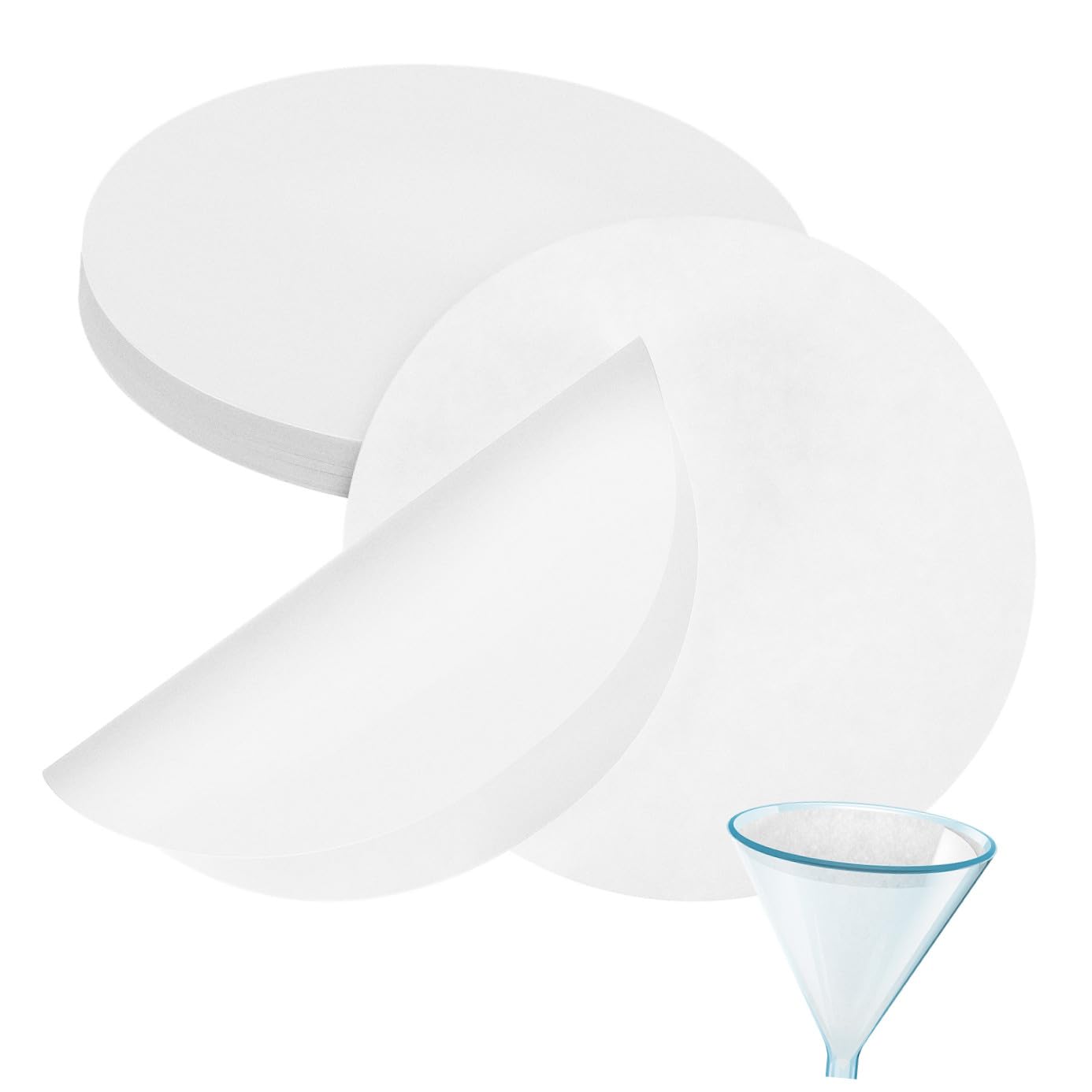 Filters Paper 100 Pcs 18cm Discs Qualitative Filter Paper Box for Lab Home Coffee Use-image-24
