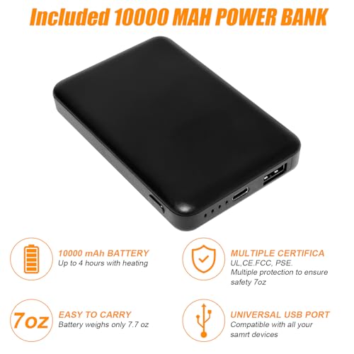 Tepoal Extra Wide Heated Stadium Seats For Bleachers With 10000Mah Battery Pack, Portable Heated Seat Cushion With 3 Level Heat Setting thumb #2