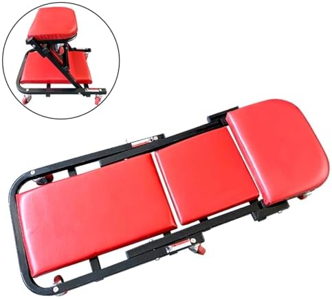Z Creeper Seat - 2-in-1 Mechanic Stool with Wheels, Low Profile Design for Auto Garage, Comfortable Vehicle Maintenance, Rolling Creeper for Car Repairs, & Portable