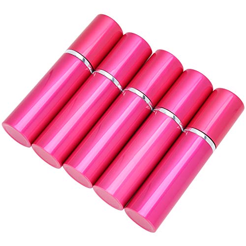 KKPLZZ Atomizador de Perfume Recargable, Botella de Spray de Perfume Vacía de 10 Ml con Boquilla de Aluminio Anodizado y Cubierta Antipolvo, para Viajes y Uso Portátil, Paquete de (rosa roja)