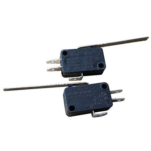 KW7-9 SPDT Langhebel Mikroschalter Momentan-Mikroschalter 1NO 1NC 250V 16A, 10-Pack Cover