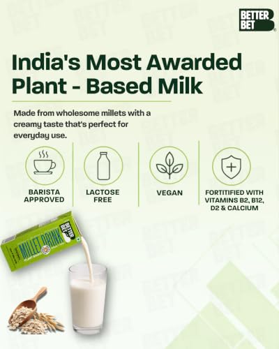 Image of Better Bet Plant Based Drink 180ml | Lactose Free | Use it Like Milk | Barista Approved | No Added Sugar | No Added Preservatives | No Cholesterol | No Trans Fat | Vegan Pack of 1