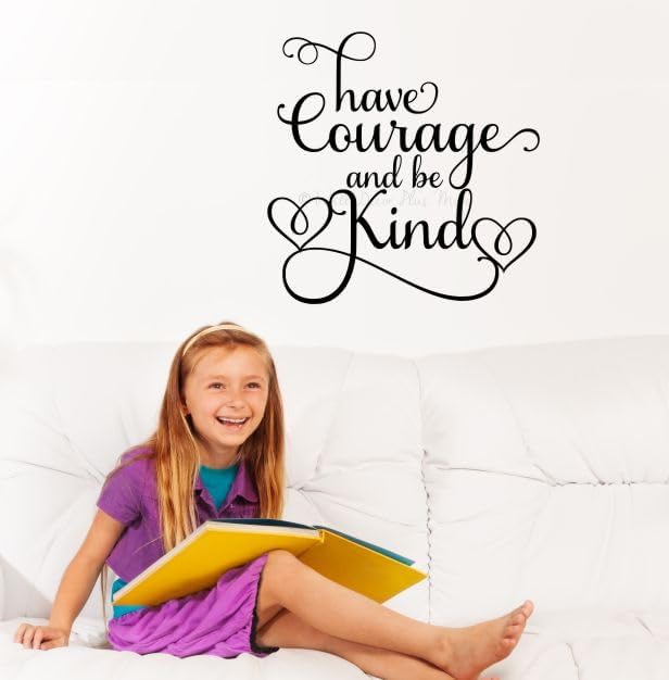 Miniatura 5 de Calcomanías de pared con citas motivacionales, Have Courage Be Kind, calcomanías para paredes - Calcomanías para paredes - Calcomanías para aula -