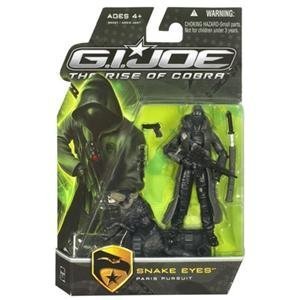 G.I. Joe The Rise of Cobra 3 3 4 Movie Action Figure- Snake Eyes (Paris Pursuit) with Chase Variant Black Timber