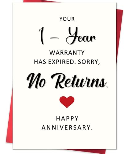 Smithtuy Funny 1st Anniversary Card,1 Year Anniversary Card Gifts for Boyfriend Girlfriend...