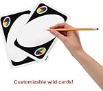 Mattel Games Giant UNO Card Game for Kid, Adult & Families, Color Blind Accessible & Customizable Large Deck