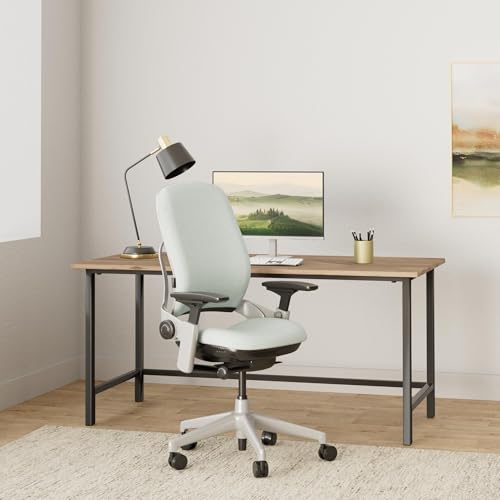 Image of Steelcase Leap Chair with Platinum Base & Hard Floor Caster, Alpine