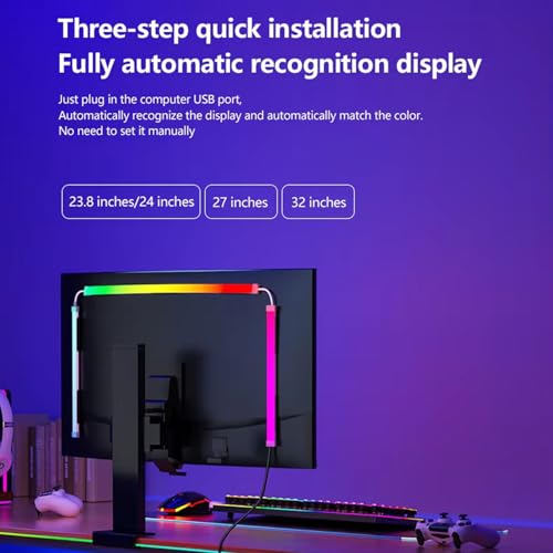 Tira de LED RGB USB para PC y TV 24 pulgadas Asixxsix miniatura 2