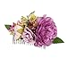 BUNNY LULU Flower Hair Clip for Women - Elegant Hair Accessory for Wedding, Party & Daily Wear (Purple)