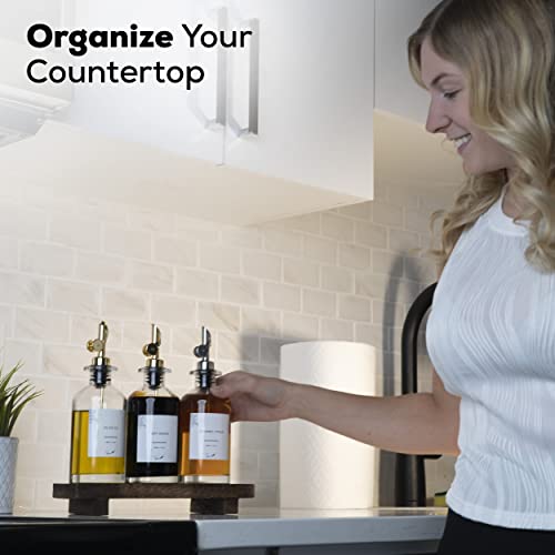 Wood Riser Plant Stand, Kitchen Riser Pedestal Kitchen Sink, Wooden Soap Tray Holder For Soap Dish Decorative Rustic Bathroom Dishes And Candle Plant Stand Display Farmhouse Decor (Brown, 9 X 6 Inch) #TOP2