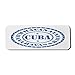 Produktbild Havana Computer Mouse Pad, Grungy Frame Kreisform Abgerundet Havana Text Passport Custom Stamp, Rechteck rutschfestes Gummi Mousepad Large Cobalt Blue and White