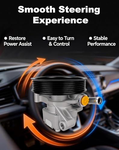 Image of 20-2403 Power Steering Pump for Traverse Acadia Enclave 3.6L | With pulley, fits Traverse /Acadia /Enclave /Outlook 3.6L, replaces 20954812, 20-2403, 96-2403