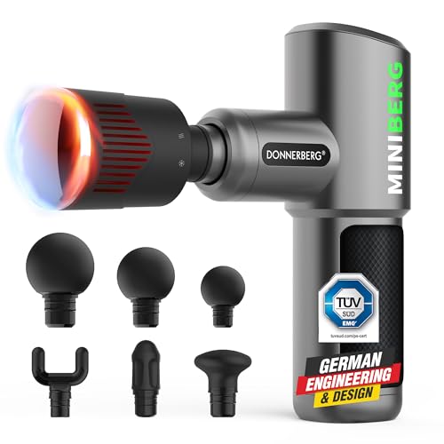Donnerberg® Pistola de Masaje Muscular Profesional – Massage Gun-Función dual Frio/Calor - Pistola Masajeadora – Masajeador Muscular Calidad Alemana