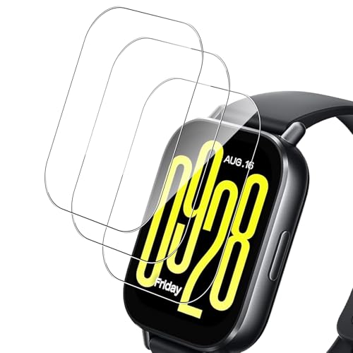 【3枚入り】For Redmi Watch 5 Active フィルム 強化ガラス 高透過率 高タッチ感 Greerass 保護フィルム 旭硝子素材 飛散防止 衝撃吸収 撥水撥油 指紋防止 自動吸着 気泡レス 貼り付け簡単 Redmi Watch 5 Ac