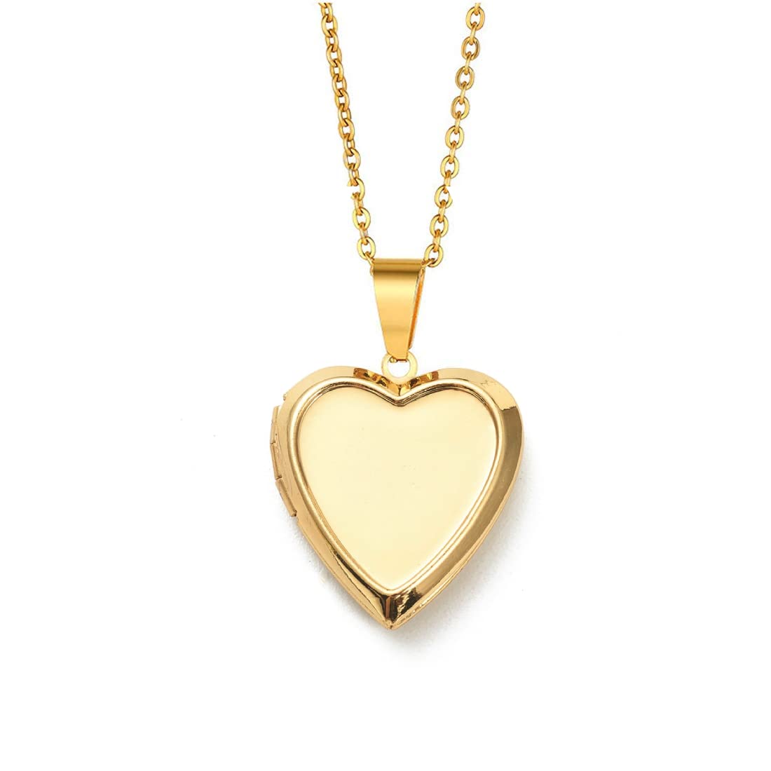 Via Mazzini 18K Real Gold Plated Heart Photo Memory Locket Pendant Necklace With Chain Valentine Gift For Women And Girls (NK1070) 1 Piece Only (B0C5QZX8X9) Amazon Price History, Amazon Price Tracker