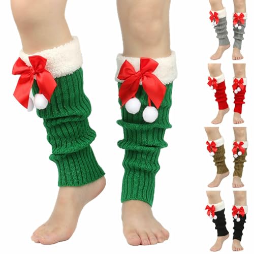 3 pairs - bow knit festival plush warm leg guards2