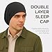 2Pcs Silk Satin Lined Bonnet for Sleeping Adjustable Slouchy Beanie Hat Night Sleep Cap for Women Men Hair Wrap for Curly Natural