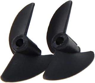 Fielect 2Pcs 2 Blades CCW Propeller for Ship Model Rc Boat Propeller Model Black Plastic Paddle 30mm Diameter 1.4 Pitch 3.18mm Hole Dia