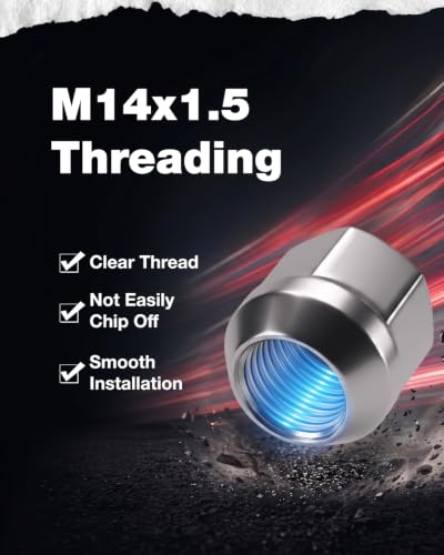 Image of KSP M14X1.5 Open End Acorn Bulge Wheel Lug Nuts, Zinc Finish, 3 /4 inch(19mm) Hex 0.84 inch(21mm) Height Conical Seat 60 Degree for Truck /Tuner Aftermarket Rims Pack 24 pcs, 1 Year Support