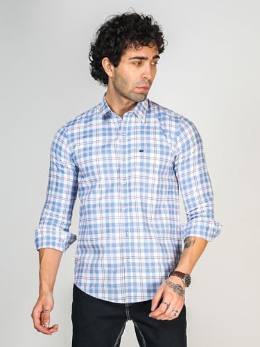 Image of Allen Cooper Checks Shirts for Men - 100% Cotton Comfort Fit Casual and Formal Shirt - Breathable, Soft, Classic Style (Multiple Colors)