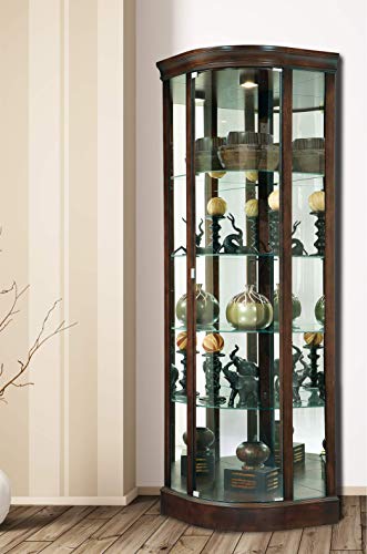 Howard Miller Marlowe III Espresso Finish Curio Cabinet with Lights