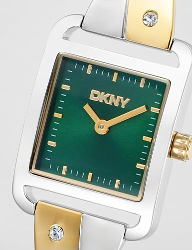 Image of DKNY City Bangle Analog Plain 2-Hands Japanese Movement Square Dial, Diameter 22 x 30 MM, 30 m Water Resistance Women's Wrist Watch - DK1L005M00