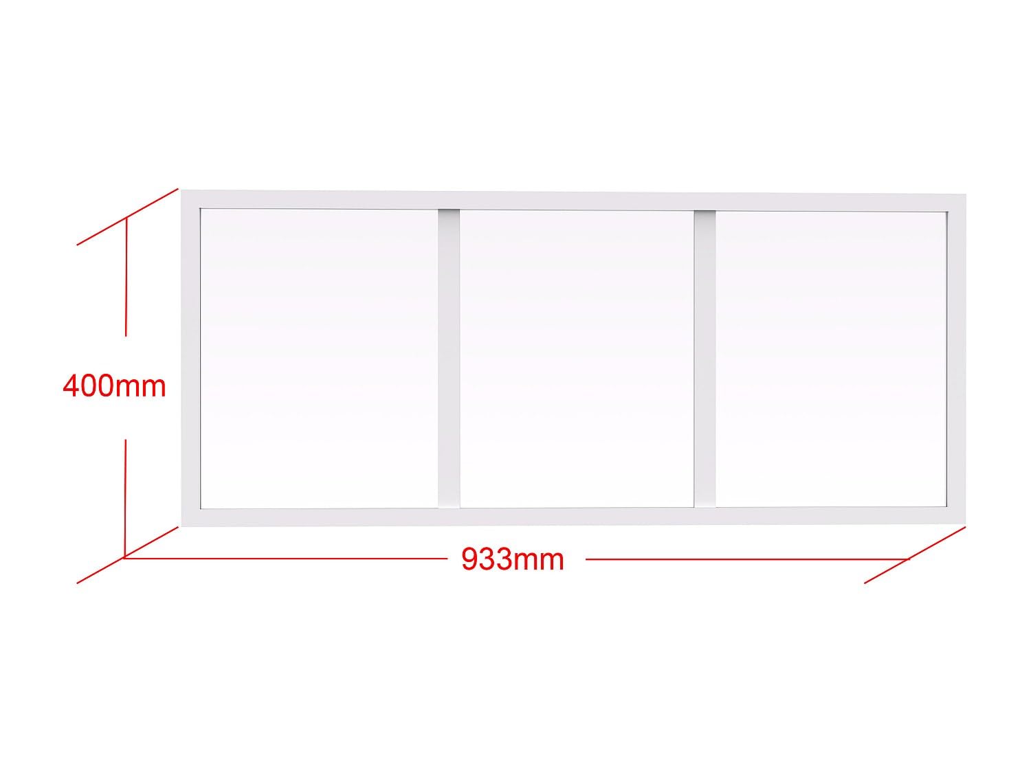 Vente-unique - Imposte Atelier en Aluminium thermolaqué - L93 x H40 cm - Blanc - Bayview