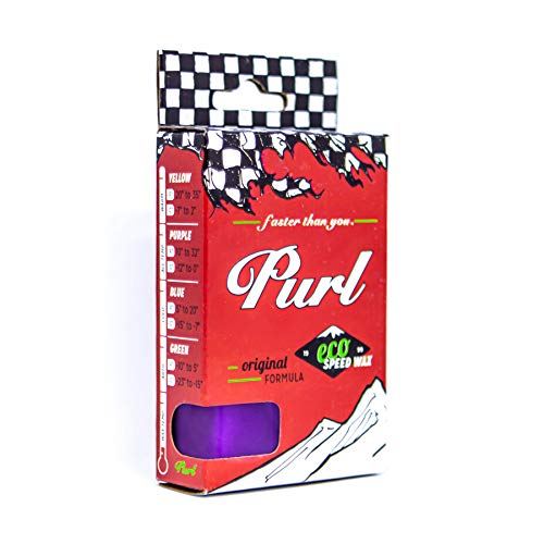 PURL - PURPLE, 68g Bar - Universal Ski and Snowboard Wax - Non Toxic -...