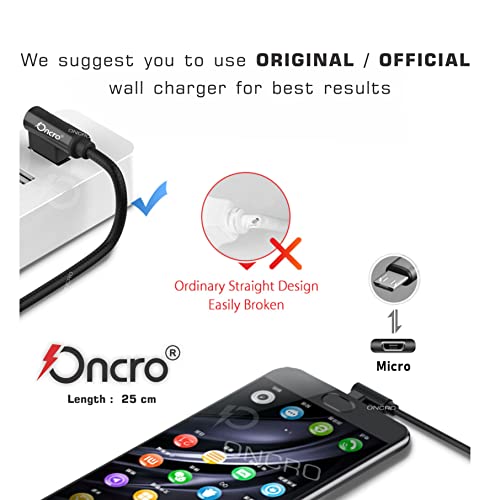 Image of Braided 90 Degree right angle L shape USB cable Data Cable Fast Charging Micro USB short power bank cable Samsung galaxy vivo oppo android smartphones mini 25cm use wall charger 4a max,Black
