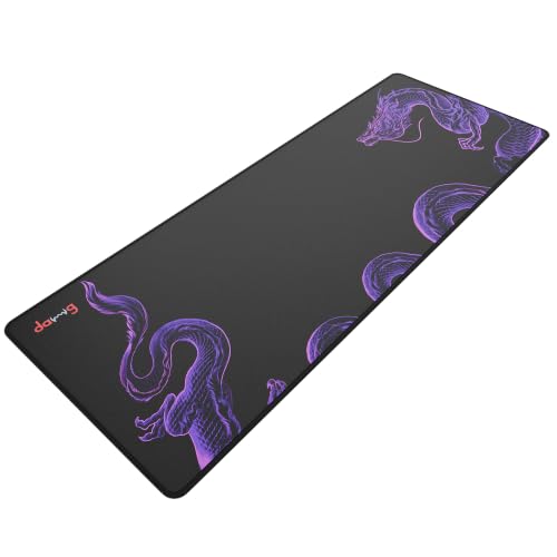 Image of daWg KeyMat R1 Esports Gaming Mouse Pad, 800 x 300 mm, 4mm Thickness Extended Desk Mat, Anti-Fray Stitching, Anti-Skid Rubber Base, Pro-Grade Tracking Surface, High-Velocity Glide (Dragon)