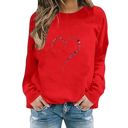 TOPKEAL Lässiges, modisches Sweatshirt-Oberteil für Damen mit...