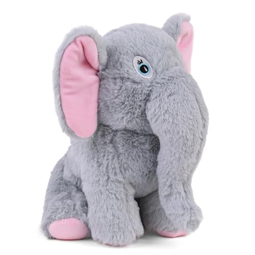 Image of Mirada Elephant Soft Plush Toy | Grey Stuffed Animal for Kids, Boys & Girls | Cute Soft Toys for Kids, Stuffed Animals, Animal Soft Toys, Cuddle Toy, Baby Gift, Birthday Gift, Room Decor Plush | 22cm