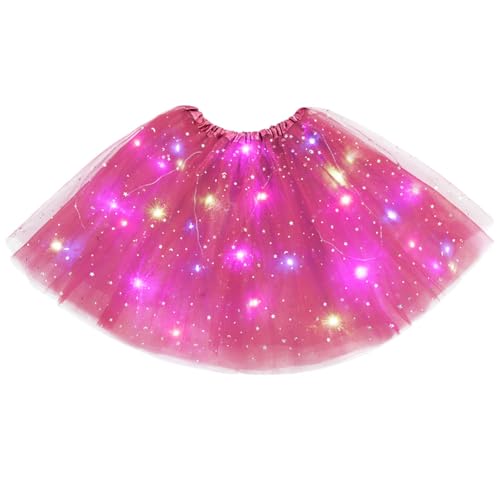 URAQT Tutu Rock LED,Tüllrock Damen LED Tütü Erwachsene, Damen Tütü Erwachsene für Fasching Karneval Motto Party Ballett Tanzen Fancy Dress...