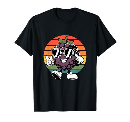 Photo de Cool Blackberry Vibes Fun Fruit Lover Retro Blackberries T-Shirt