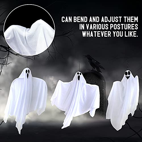 Hidreas 4 Pcs 31.5" Hanging Ghosts Halloween Decorations Outdoor, Flying Ghosts Outdoor Halloween Decorations For Garden Yard Patio Lawn Decor #TOP4