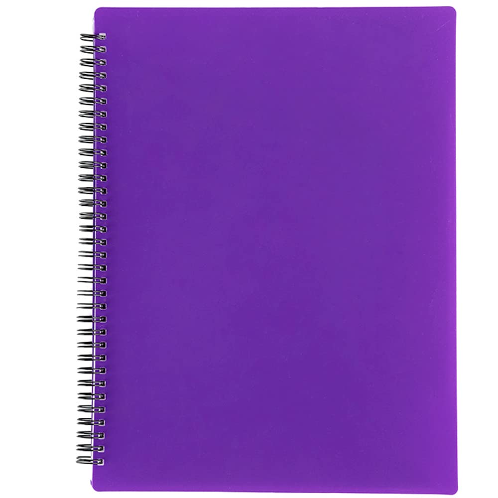 Sheet Music Folder ,9.5 x 12 Binder,Folder for Musicians, Sheet Music Folder, Band Folder, Writable, Spiral-Bound, 180 Degree Open / A4 Size, 30 Sleeves, 60 Pages (Purple)