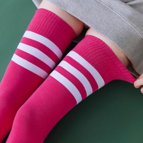 Cotton Stripe Thigh High Socks Extra Long Thigh High Socks Over The Knee Thigh High Stockings Winter Leg Warmer Socks Blue3