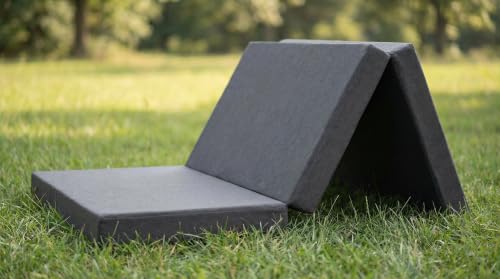 DecorQUALITY - Colchon Plegable Camper, Colchón con Espuma Plegable – para Furgonetas Camper, Cama Invitados, Camión o Caravana (Gris 120 x190 x10 cm)