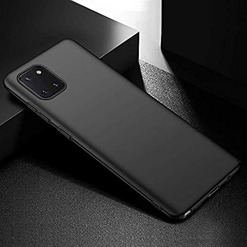 Image of Mobile Back Cover Case for Samsung A81 (Silicone Case|CameraProtection|Black SC1510)