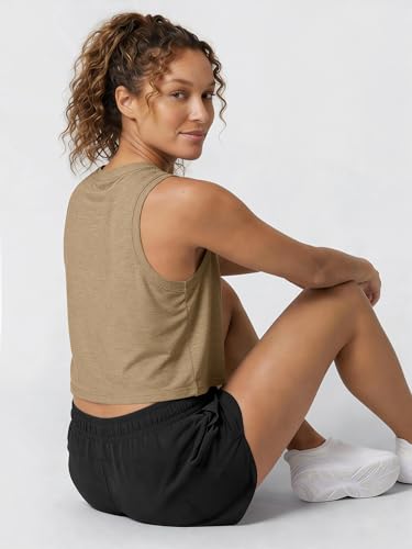 Image of ODODOS Women's Performance Tank Ultra Soft odSTRATUM Tech Sleeveless Tee Shirts High Crew Neck Pullover Top