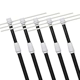 【法人名必須商品】【5本セット】のぼり屋工房 のぼり用3mスタンダードポール 黒 395 直径22mm 横棒850mm のぼり竿 2段伸縮