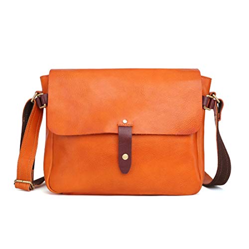 15 Zoll Echtem Leder Aktentasche für Männer Tote Handtasche Schulter Messenger Satchel Tasche Für Laptop MacBook (Color : Brown)