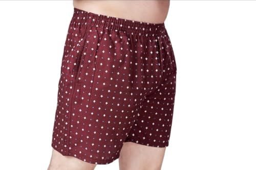 Image of Men's Cotton Printed Regular Fit Boxer Shorts | Soft & Breathable Innerwear | Comfortable Boxers | Lightweight & Stylish Nightwear