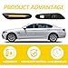 Sequential LED Side Marker Turn Signal Lights Compatible with BMW 1 3 5 Series E36 E46 E60 E87 E90 E92 X1 X3 63133418447 63133418448 Fender Side Marker Amber Light Assemblies Front Flowing LED Lamps