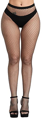 Image of CozyWow Fishnet Tights for Women, High Waist Footed Fishnet Stockings Soft and Stretchy, Womens Patterned Tights 10+ Colors