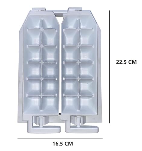Image of Fridge Ice Twister Tray Compatible with Whirlpool Refrigerator Twist Release Ice Cubes Twister Ice Tray (16.5 x 22.5 CM, White)