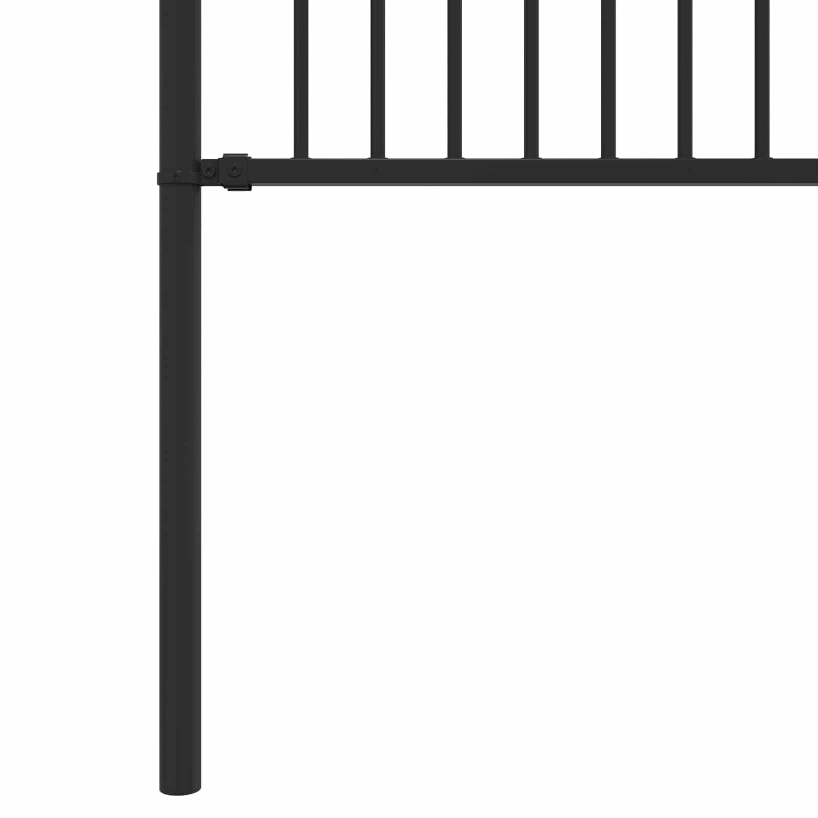 Spike-Ringzaun HORST Schwarz pulverbeschichteter Stahl 200x150 cm Zaunelement Gartenzaun mit Sichtschutz und Speerspitze für Terrasse, Balkon, Vorgarten und Außenbereich