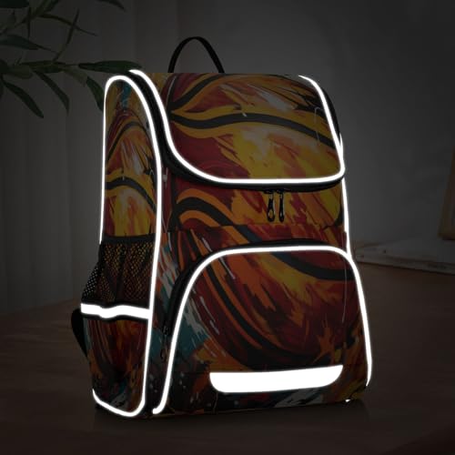 Sac à dos football aquarelle grand format pour école et collège - 5