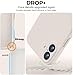 Vooii Compatible with iPhone 16 Case, Liquid Silicone Upgrade [Camera Protection] [Soft Anti-Scratch Microfiber Lining] Shockproof Phone Case for iPhone 16 6.1 inch - Stone